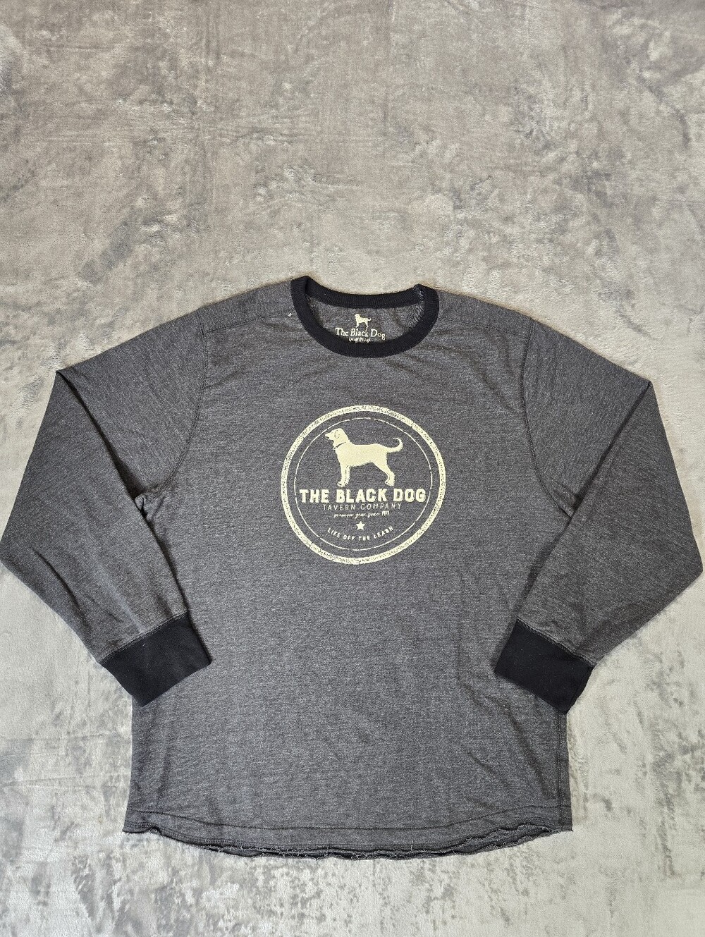 The Black Dog Long Sleeve T Shirt Size XL Gray